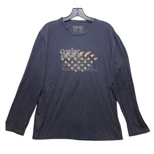 Vintage‎ Quiksilver Shirt Mens Large Spell Out Beach Surf Board Long Sleeve